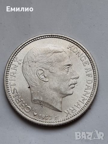 DANMARK. 2 KRONEN 1930(h) AUNC. SILVER 0.800, снимка 4 - Нумизматика и бонистика - 45807116