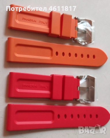 Силиконови каишки PANERAI 24мм, снимка 7 - Каишки за часовници - 52107514