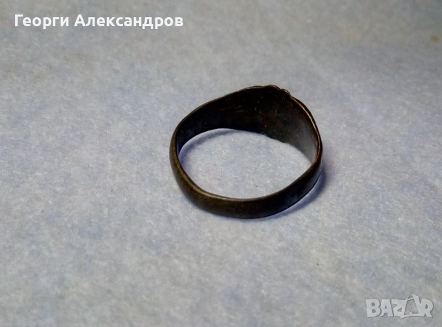 1906г Български САЧАНЕН ПАТРИОТИЧЕН / ВЪЗПОМЕНАТЕЛЕН ПРЪСТЕН, снимка 5 - Антикварни и старинни предмети - 54193058