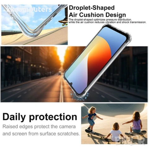 IMAK Прозрачен Калъф за Xiaomi Redmi A7 Pro 4G / Poco C85x 5G - TPU, Airbag, Отвор за ремък, Прозрач, снимка 6 - Калъфи, кейсове - 54293633