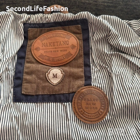 Дамско яке с качулка и цип Naketano пясъчен цвят размер M, снимка 5 - Якета - 53175876