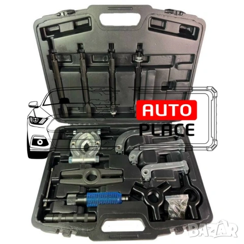 Хидравличен комплект скоби и сепаратор за лагери 10 тона KraftWelle, снимка 4 - Други инструменти - 54075829