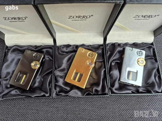 Луксозна бензинова запалка ZORRO 785,три цвята, снимка 2 - Запалки - 52390851