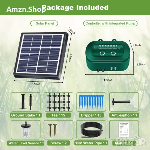 Соларна система за капково напояване автоматично поливане 12 режима таймер , снимка 2 - Напояване - 47123715