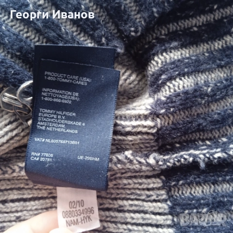 РАЗПРОДАЖБА TOMMY HILFIGER M Lambswool Full Zip Knitted Jumper Sweater жилетка агнешка вълна, снимка 12 - Пуловери - 53572629