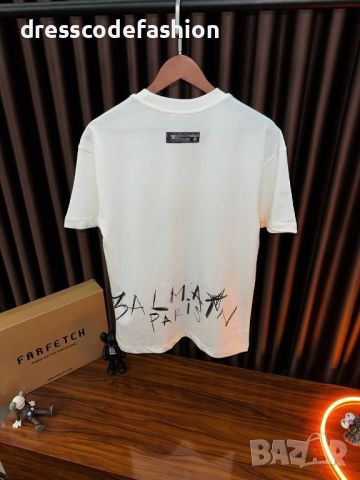 Мъжка тениска реплика най-висок клас премиум качество Balmain, снимка 8 - Тениски - 46428162