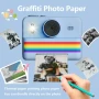 Дигитален фотоапарат детска камера за моментални снимки стил Paloroid с дисплей 32GB карта, снимка 4
