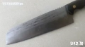 Широк кухненски нож / сатър 180х300 мм ръчно кован, снимка 2