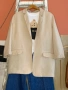 🧥 Блейзър в бежов цвят👖 л/хл👜, снимка 1