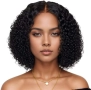 Нова Къса къдрава афро перука без лепило, естествен вид, дълбоки вълни, снимка 4