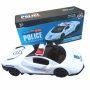 Полицейска кола с 3D светлини и звук – Бяла, въртяща се на 360 градуса, снимка 3