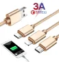 USB двуметров кабел за зареждане 2 метра 3А FAST, снимка 1