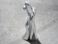 МЕТАЛНИ АЛУМИНИЕВИ ФИГУРИ СТАТУЕТКА АР НУВО ДВЕ В ЕДНО, снимка 1