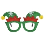 Коледни очила елф зелено червено с брокат_1227267, снимка 2