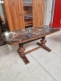 Масивна Маса с Дърворезба и Мрамор с Повдигащ механизъм-внос от Германия!, снимка 5