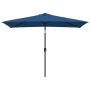 vidaXL Градински чадър с метален прът, 300x200 см, лазурен(SKU:47129, снимка 1 - Градински мебели, декорация  - 45471228
