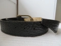 Нов черен колан естествена кожа, 107 см., снимка 3