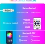 FWoche LED неонова въжена светлина 5M, RGB IC светлинна лента Bluetooth приложение и IR дистанционно, снимка 2