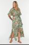 Дълга лятна рокля с флорални мотиви, снимка 1 - Рокли - 45538688