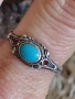 Стар сребърен пръстен с тюркоаз, снимка 4