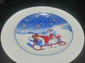български порцелан чиния коледа нова година дядо мраз , снимка 3