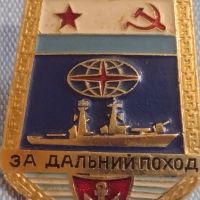 Рядка Военноморска значка награда СССР ВМФ За далечен поход уникат 44766, снимка 6 - Антикварни и старинни предмети - 45251597