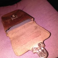 Чанта за колан с рисунка естествено кожа 115х95мм отлична става за мобилен, снимка 5 - Чанти - 45735509