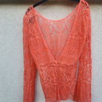 Дантелена блуза за плаж, снимка 2 - Блузи с дълъг ръкав и пуловери - 45928300