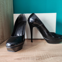черни дамски обувки , снимка 4 - Дамски обувки на ток - 44968580