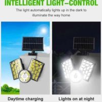 Соларна индукционна улична лампа,външен сензор за слънчево движение с дистанционно управление, снимка 2 - Соларни лампи - 45879905