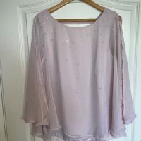 Нова нежна розова блуза туника тип перелина  с камъни цирконий , снимка 1 - Корсети, бюстиета, топове - 45682643