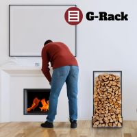 G-Rack Здрава рамка за дърва за огрев, 95x50x35cm, черна, снимка 6 - Други стоки за дома - 45221401