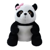 Плюшена играчка Аврора - Панда с розова панделка, 39 см., снимка 1 - Плюшени играчки - 45559908
