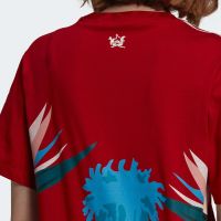 Дамска тениска ADIDAS x Thebe Magugu Tee Red, снимка 4 - Тениски - 45892326