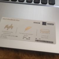 ASUS X541 със адаптер и SSD 120GB / 4GB RAM, снимка 4 - Лаптопи за дома - 45120190