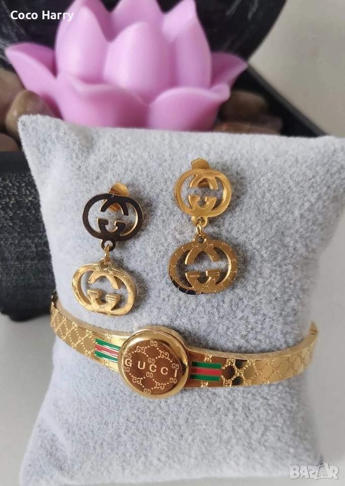 Комплект гривна и обеци , снимка 1