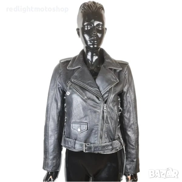 📌 5262 Superdry Дамско кожено яке | Рокерия | НОВО | Размер 38 | 250 лв., снимка 1