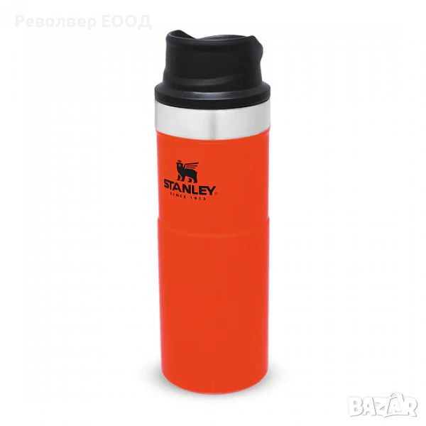 Термо чаша Stanley Classic Trigger Action - 0,470 мл, в цвят Blaze Orange, снимка 1