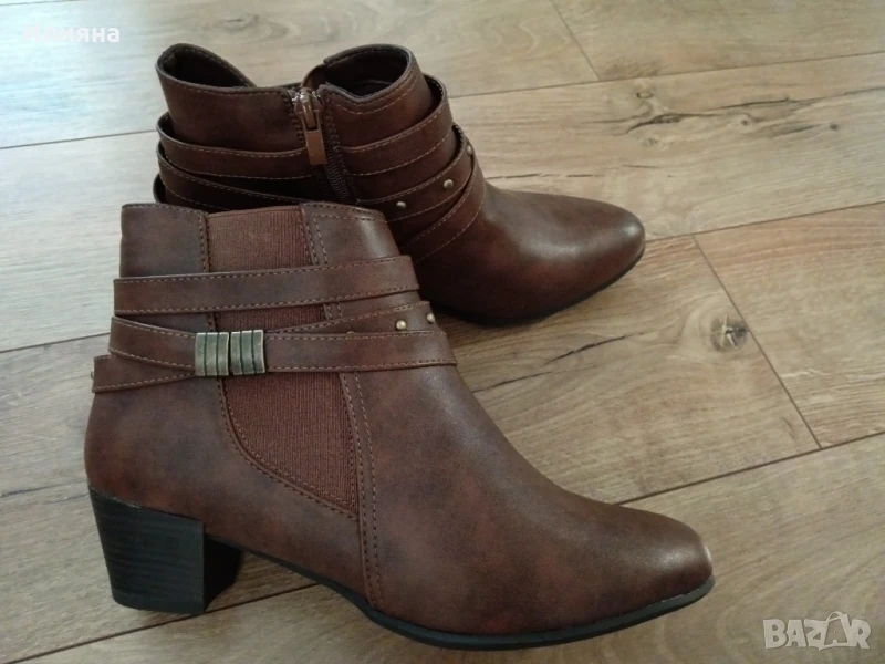 дамски боти кафяви цвят, 39 номер, снимка 1