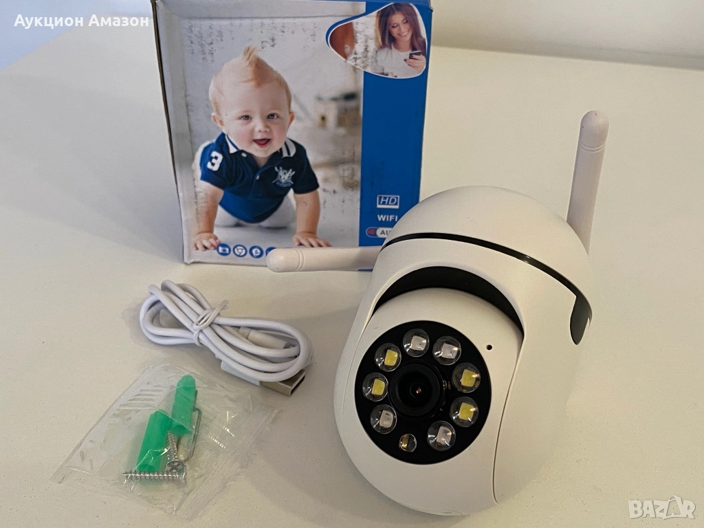 Куполна безжична камера за външен или вътрешен монтаж с резолюция 5MP за висококачествено видео, снимка 1