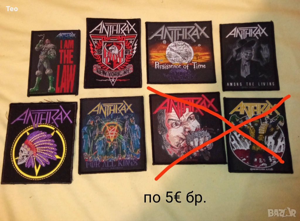 Нашивки на траш метълите Антракс / Anthrax, снимка 1