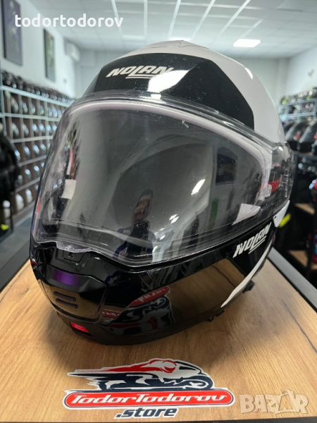 Отваряема мото каска NOLAN N100.5 ,размер L 59-60 см. вградени очила,, снимка 1
