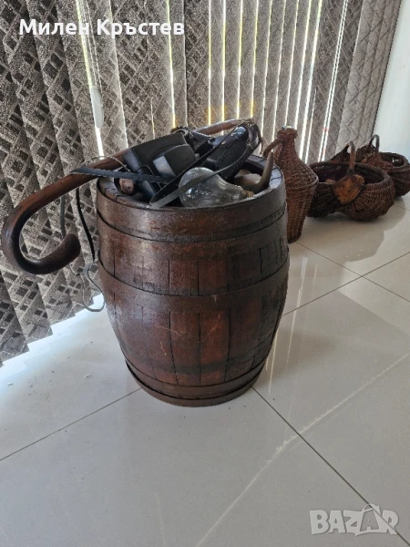 Старо дъбово буре 30литра., снимка 1