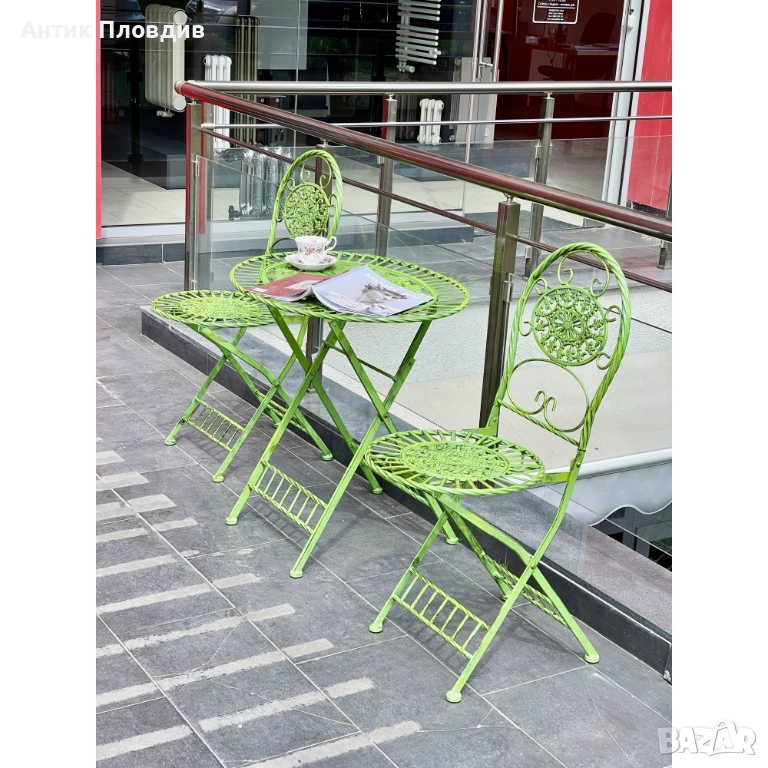 Комплект за веранда зелен, снимка 1