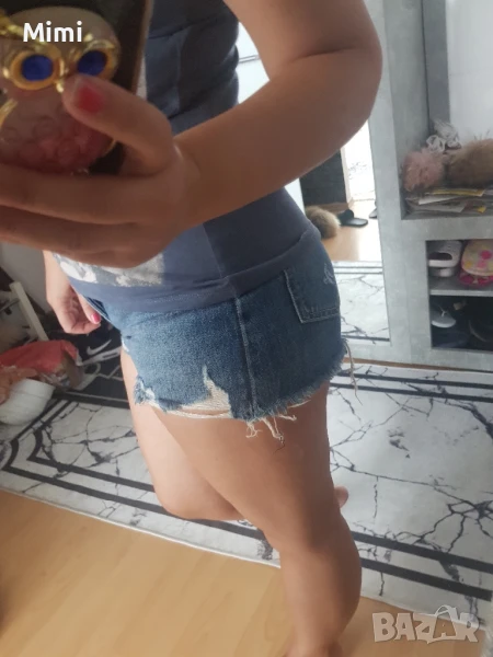 Zara/Зара къси дънкови панталони 38, снимка 1