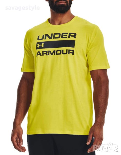 Мъжка тениска UNDER ARMOUR Team Issue Wordmark Tee Yellow, снимка 1