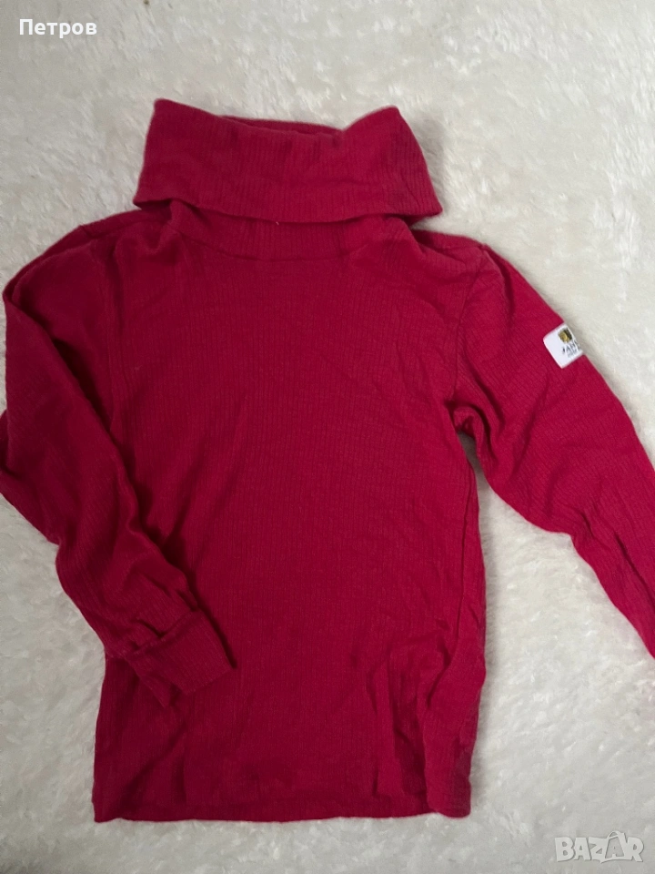 Детско поло блуза Janus 100% мерино, снимка 1