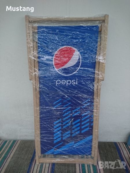 Дървен шезлонг Pepsi, снимка 1