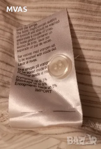 Нова дамска риза S размер бяла на райе, снимка 6 - Ризи - 49939984