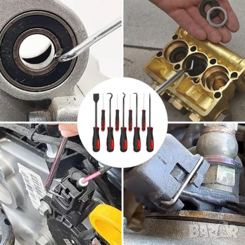 Комплект шило и куки 9 броя